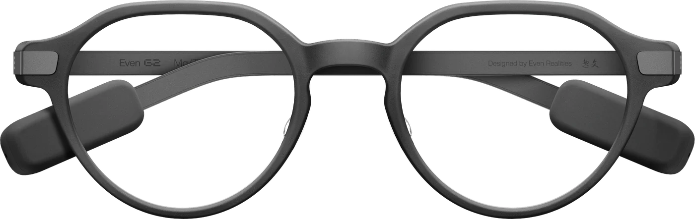 Even G2 smart glasses, front view.